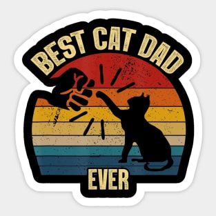 Best Cat Dad Ever Cat Daddy Father Vintage Sticker